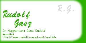 rudolf gasz business card